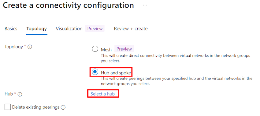Create a Connectivity Configuration